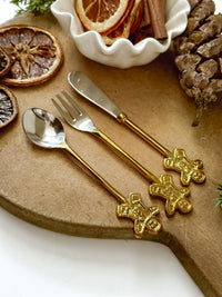 Gingerbread Man Metal Cutlery - Set of 3