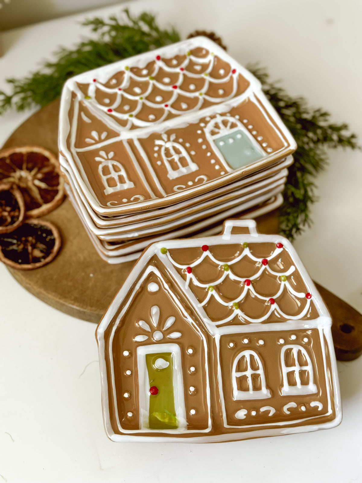 Gingerbread House Plate - Hand-Painted