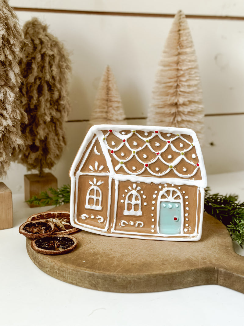 Gingerbread House Plate - Hand-Painted