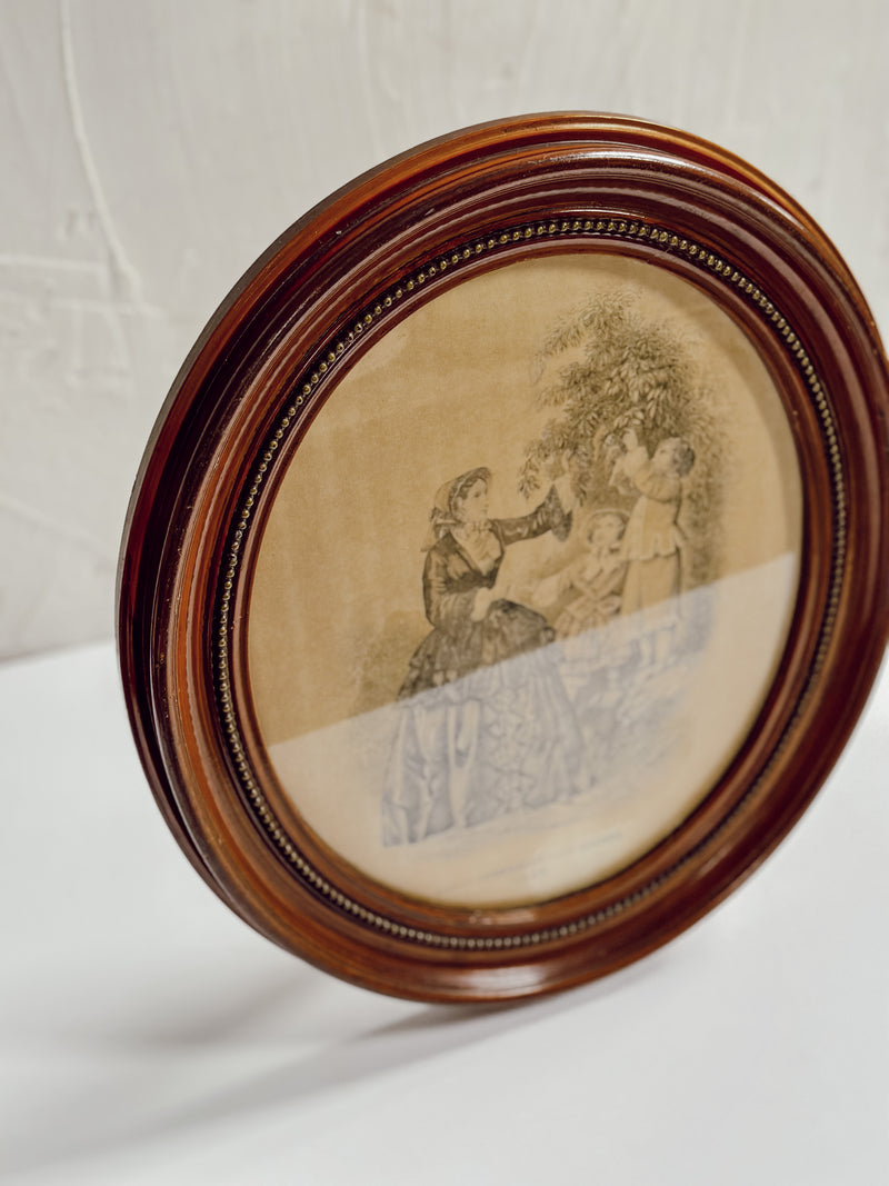 Oval Framed Wall Art with 1845 Print