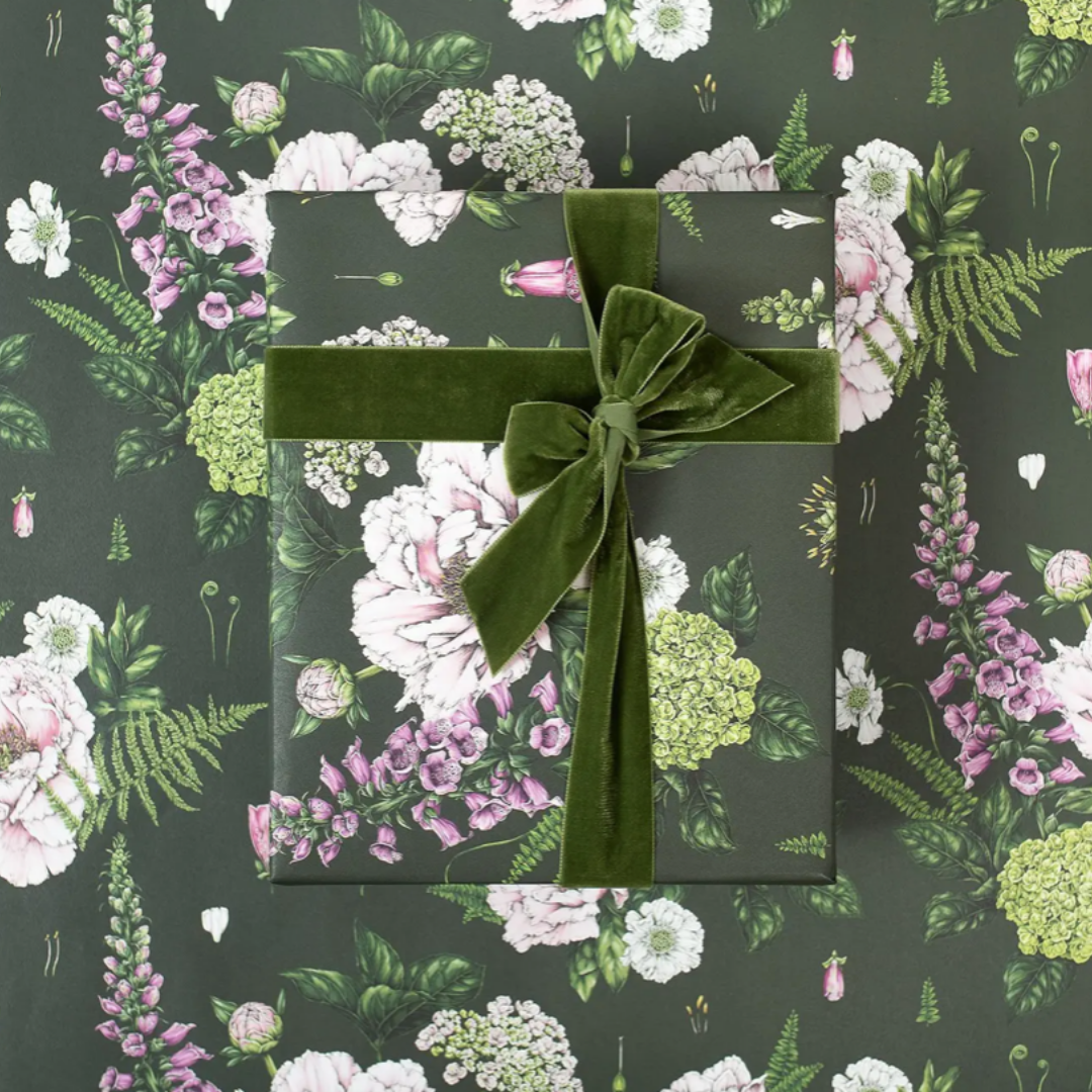 Green Series Bouquet Gift Wrapping Paper for Spring