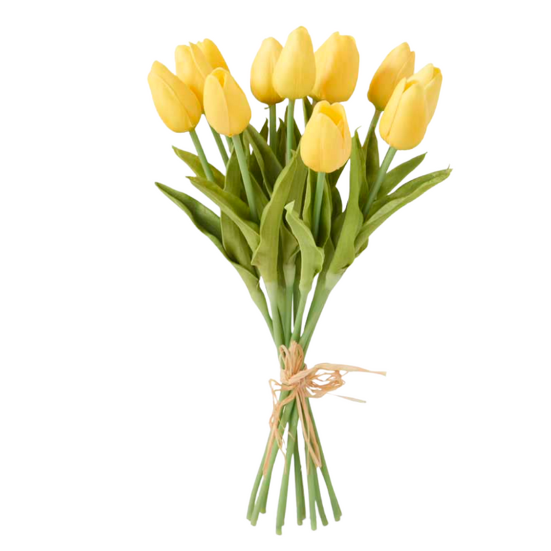 Real Touch 13.5'' Tulips Bouquet Bundle: Radiant Yellow