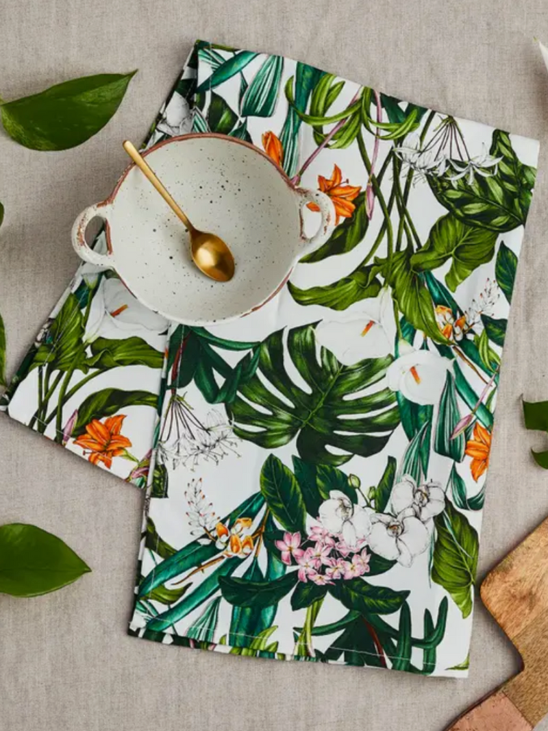 Palm House Tropics - Tea Towel - Ivory