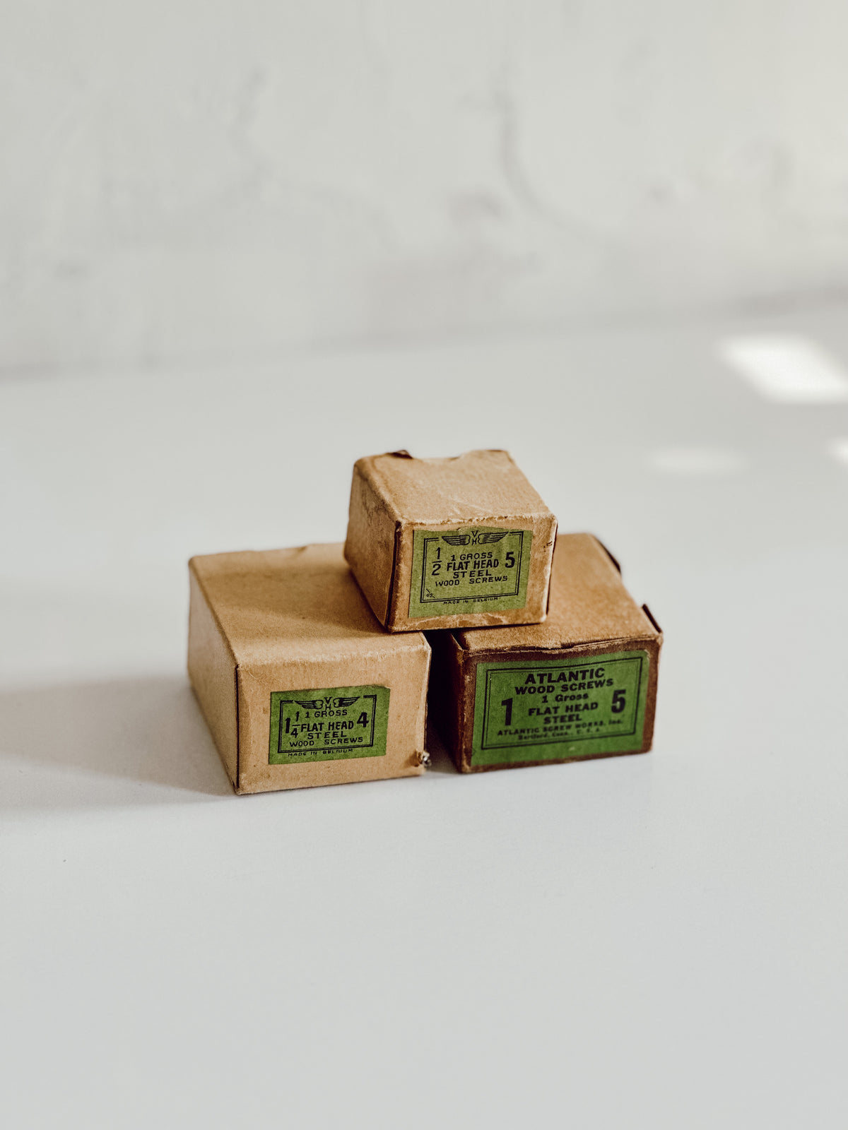 Vintage Screw Boxes- Set of 3