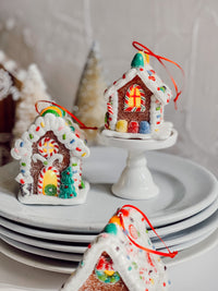 Gingerbread House LED Light Up Ornament
